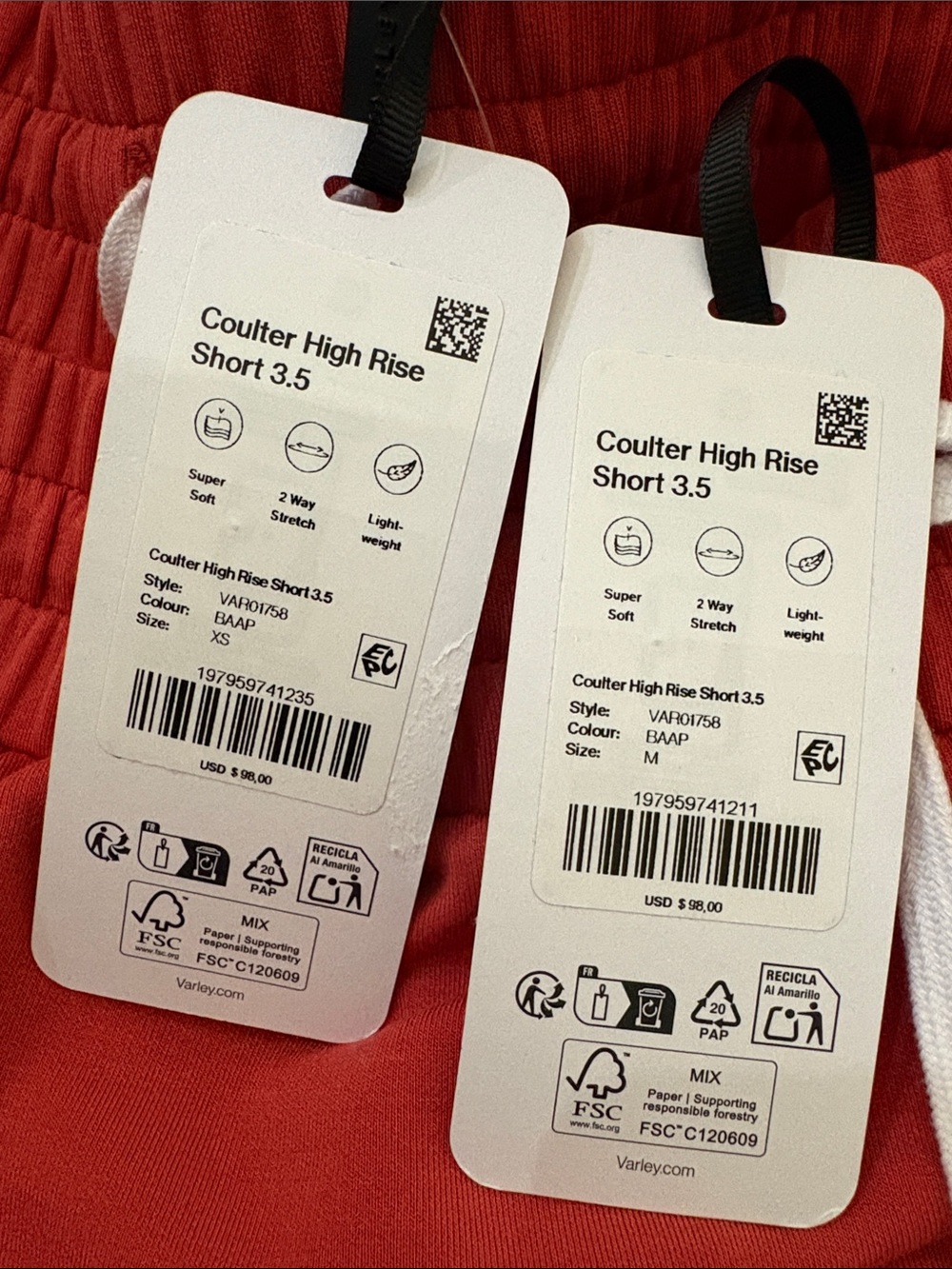 NWT VARLEY Coulter High-Rise Short 3.5'' - Picture 6 of 6